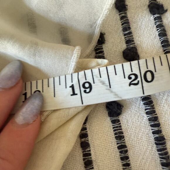 MINT by JODI ARNOLD | Embroidered Cotton Silk Eyelet Babydoll Split Neck Tee | 2 - Picture 10 of 11